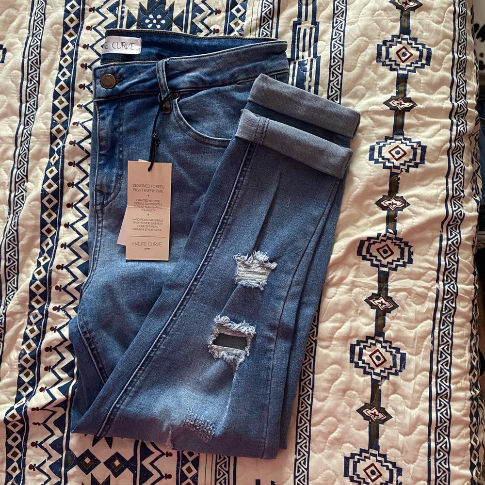 High rise skinny jeans